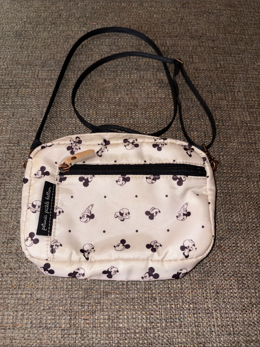 Petunia Pickle Bottom x Disney Mickey Pattern Crossbody Belt Wristlet Bag EUC